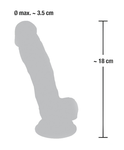 Фаллоимитатор реалистик Medical Silicone Dildo 18 см фото 7