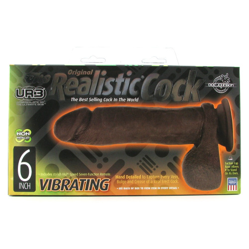 Вибратор черный Ultra Realistic 6in UR3 фото 6