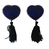 Черно-синие пэстисы со стразами