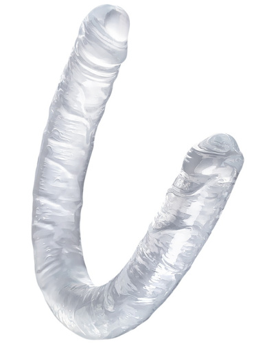 Двухголовый прозрачный фаллоимитатор Toyfa Double Dildo 40 см фото 4