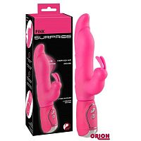 Вибратор с клиторальным стимулятором Pink Surprise