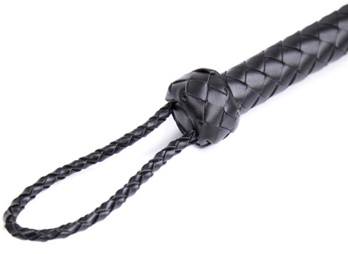 Черно-фиолетовая плеть из натуральной замши 70 см фото 6