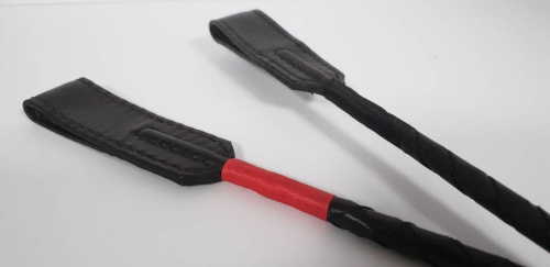 Эксклюзивный кожаный cтек с петлей на конце 72 см фото 2