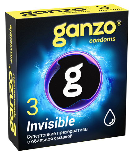 Презервативы Ganzo №3 Invisible супертонкие с обильной смазкой