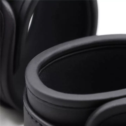 Матовые черные наручники с цепочкой фото 4