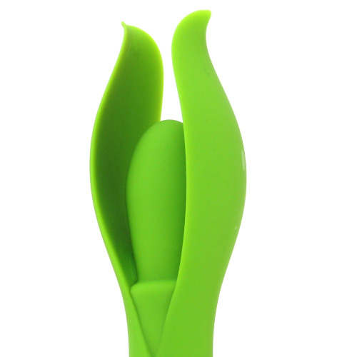 Зелёный оригинальный вибромассажер из силикона Lust by Jopen L6 фото 4