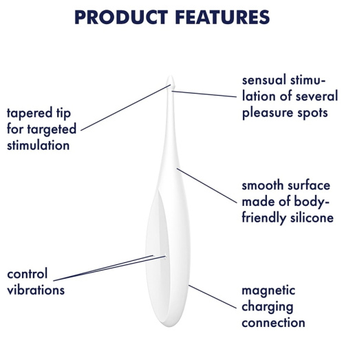 Точечный вибростимулятор Satisfyer Twirling Fun белый фото 8