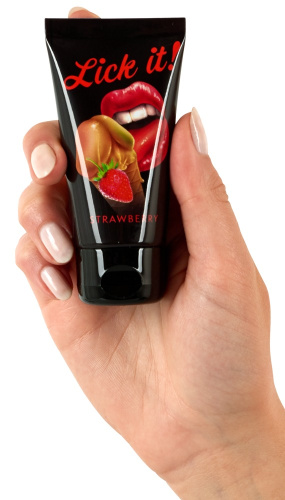 Гель съедобный Lick It клубника 50 мл фото 3