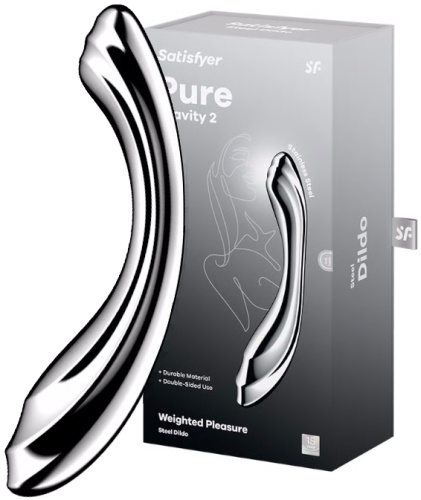 Двусторонний стальной стимулятор Satisfyer Pure Gravity 2