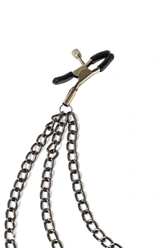 Зажимы на соски с тройной цепочкой Party Hard Uncensored фото 5
