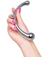 Двусторонний металлический стимулятор Metal by Toyfa 21 см