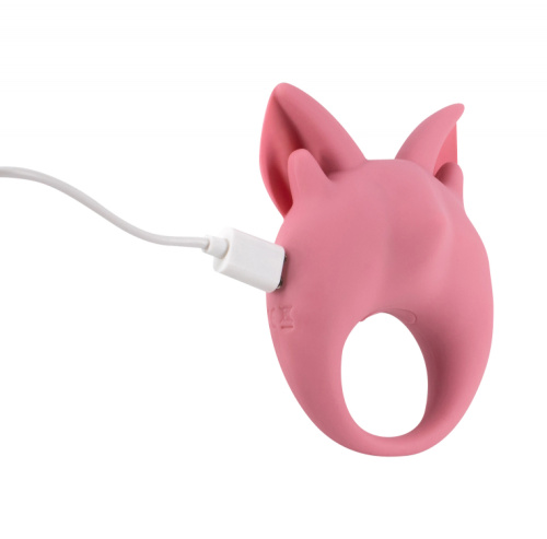 Перезаряжаемое кольцо для клиторальной стимуляции Mimi Animals Kitten Kiki Pink фото 5