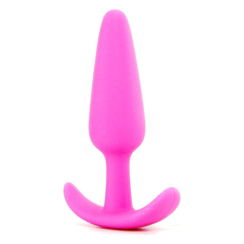 Розовая силиконовая пробка Mood Naughty medium фото 3