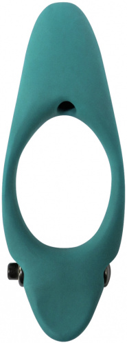Эрекционное кольцо с двойной вибростимуляцией Pure Passion Stardust Green фото 3