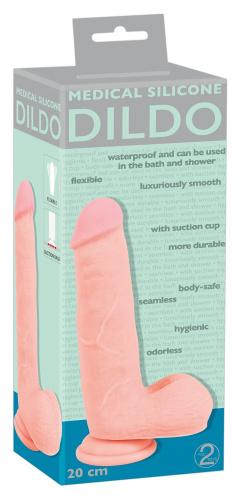 Фаллоимитатор реалистик Medical Silicone Dildo 20 см фото 8