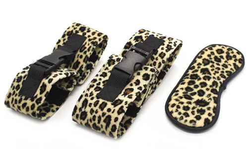 Леопардовый набор для БДСМ игр из 5 предметов фото 3