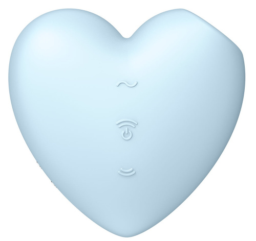 Голубой вакуумно-волновой стимулятор с вибрацией Satisfyer Cutie Heart фото 3
