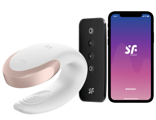 Смарт-стимулятор для пар Satisfyer Double Love белый