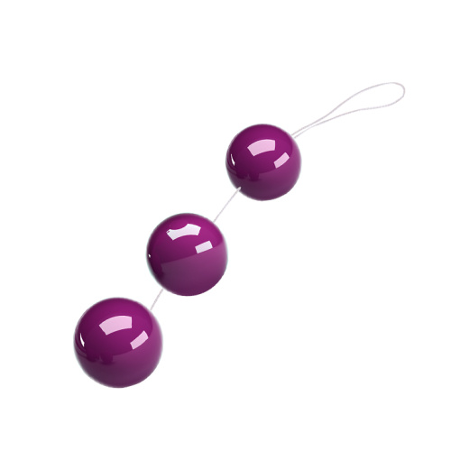 Три вагинальных шарика на сцепке Sexual Balls фиолетовые фото 4