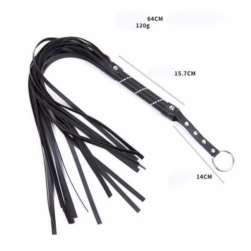 Черная плеть украшенная стразами 78 см фото 4