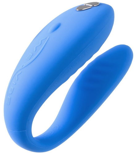 We-Vibe Match Вибромассажер голубой для пар с дистанционным пультом фото 6