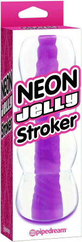 Фиолетовый мастурбатор Pipedream Neon Jelly Strokers фото 3