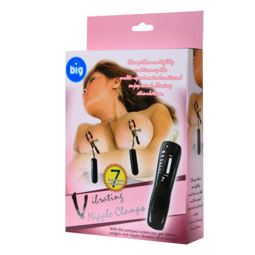 Зажимы для груди с вибро-грузиками Vibrating Nipple Clamps фото 9