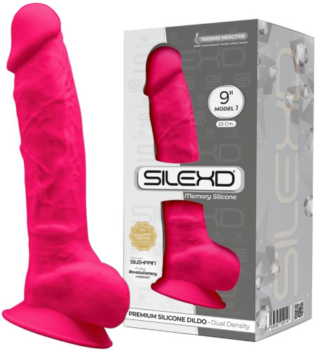 Фаллоимитатор с эффектом памяти SilexD Premium Dildo 23 см розовый