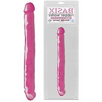 Двухсторонний фаллоимитатор Basix Rubber Works 12 in Double Dong Pink