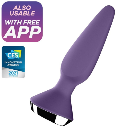 Анальный смарт-стимулятор с вибрацией Satisfyer Plug-ilicious 1 фиолетовый фото 2