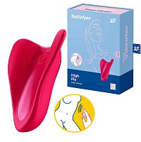 Перезаряжаемый вибратор на палец Satisfyer High Fly малиновый
