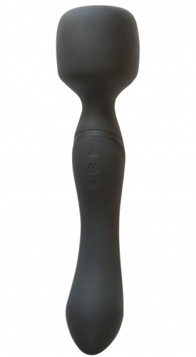 Двусторонний вибромассажер с подогревом Heating Wand Black фото 2