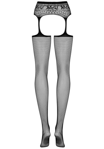 Чулки в сеточку с широким поясом S/L фото 4