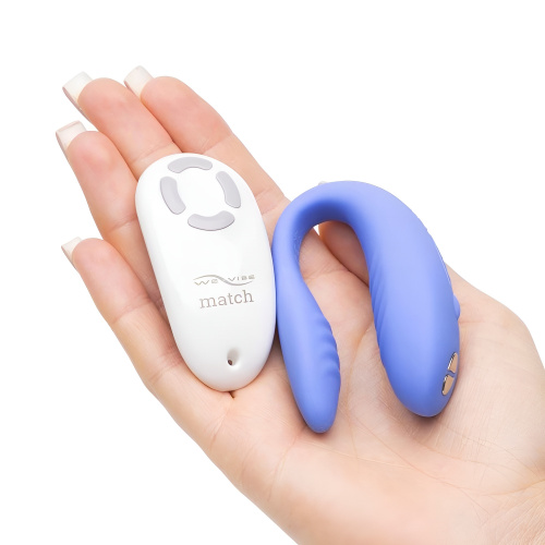 We-Vibe Match Вибромассажер голубой для пар с дистанционным пультом фото 3