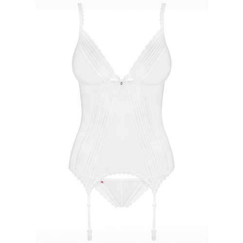 Корсаж и стринги белые Sensita S/M фото 3