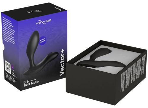 Регулируемый смарт-вибромассажер простаты We-Vibe Vector Plus черный фото 14