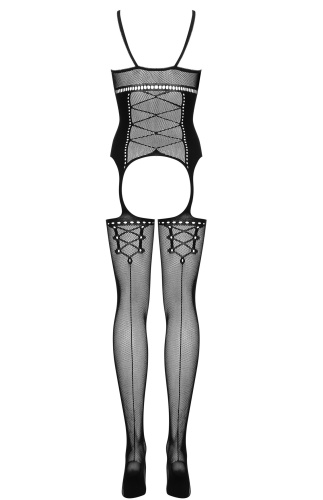 Сексуальный боди-комбинезон с имитацией корсета и чулок S/L фото 6