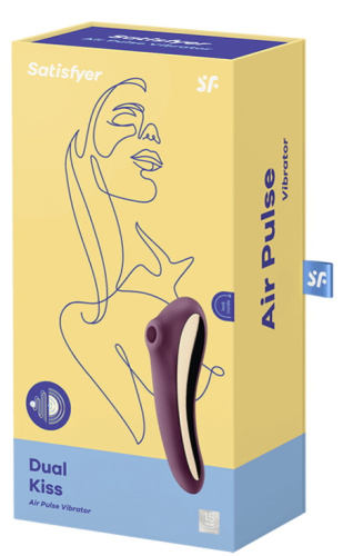 Вакуумно-волновой вибратор Satisfyer Dual Kiss фиолетовый фото 5