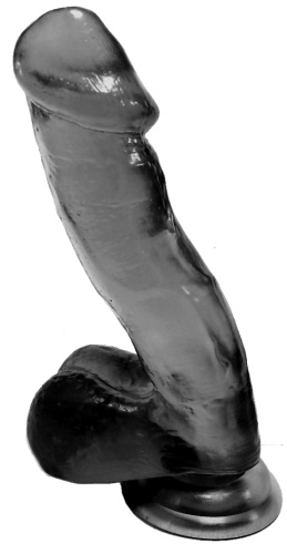 Фаллоимитатор чёрный Jelly studs series фото 2