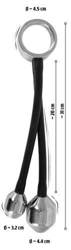 Эрекционное кольцо с металлическими грузиками Cock ring & Ass plugs фото 7
