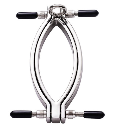 Металлический зажим с поводком для половых губ фото 3