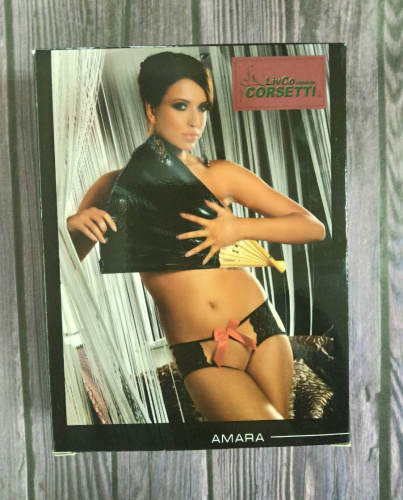 Сексуальные открытые трусики черного цвета Amara L/XL фото 3