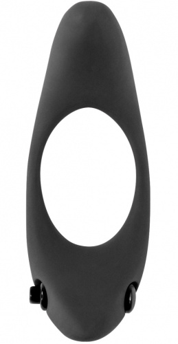 Эрекционное кольцо с двойной вибростимуляцией Pure Passion Lunar Black фото 3