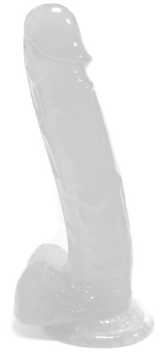 Реалистичный прозрачный фаллос с рабочей длиной 17,5 см фото 2