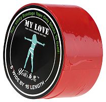 Красная бондажная лента My Love 15 м