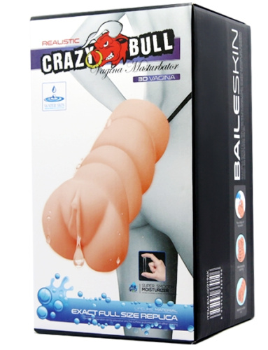 Мастурбатор-вагина Crazy Bull с эффектом выделения смазки фото 6