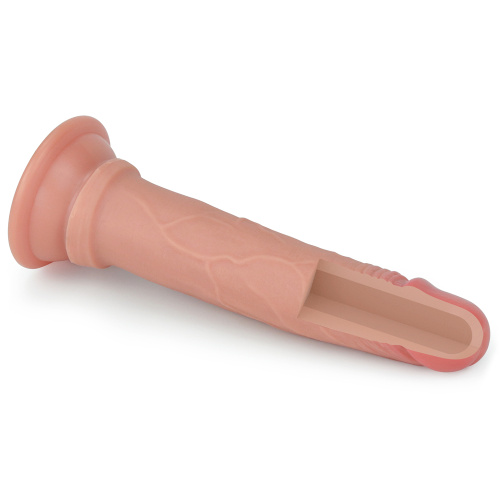 Фаллоимитатор на присоске телесный Dual-Layered Silicone Cock 19 см фото 9