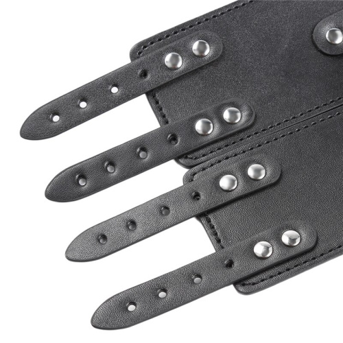 Широкие черные поножи с кольцом фото 9