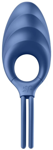 Эрекционное кольцо-лассо с вибрацией Satisfyer Swordsman синего цвета фото 7