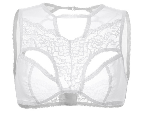 Белый бралетт Erolanta с кружевными вставками 42-44 фото 7